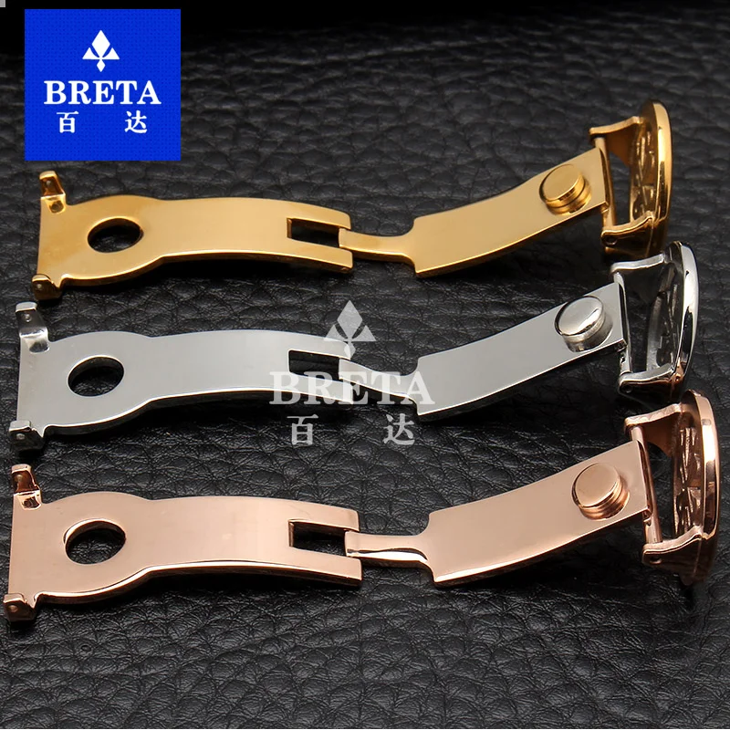 BRETA, высокое качество, нержавеющая сталь, ремешок для часов, застежка для patek philpe pp, складная Пряжка, розовое золото, серебро, складывающаяся Кнопка 1