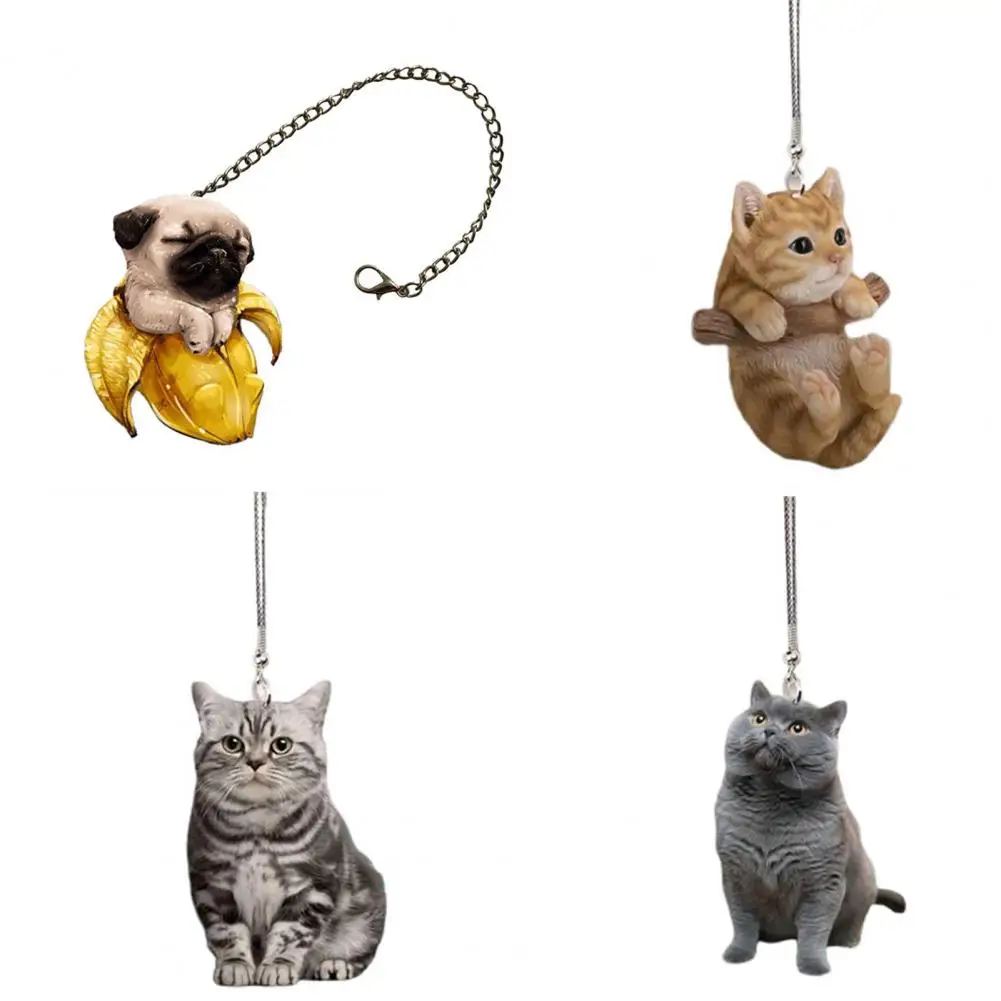 

Animal Pendant Cute Shape Collectible Acrylic Car Hanging Ornament for Gift