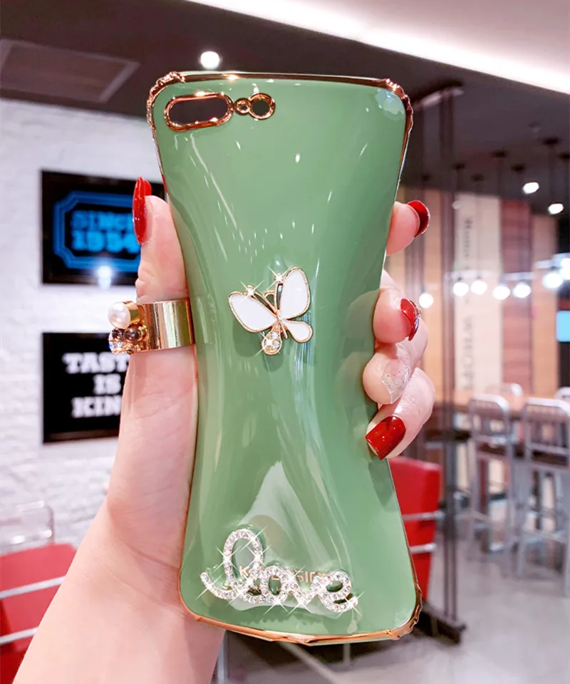 Диаманта Bling сплошной цвет гальваническое покрытие мягкий чехол для Samsung A71 A70 A70S