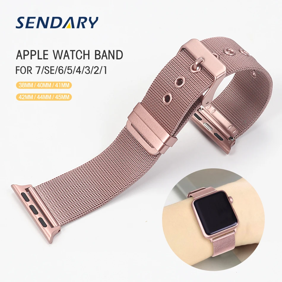 Stainless Steel Loop Band for Apple Watch Band Strap 38/40/41MM for iWatch SE 7/6/5/4/3/2/1 42/44/45MM Bracelet Wrist Watchband