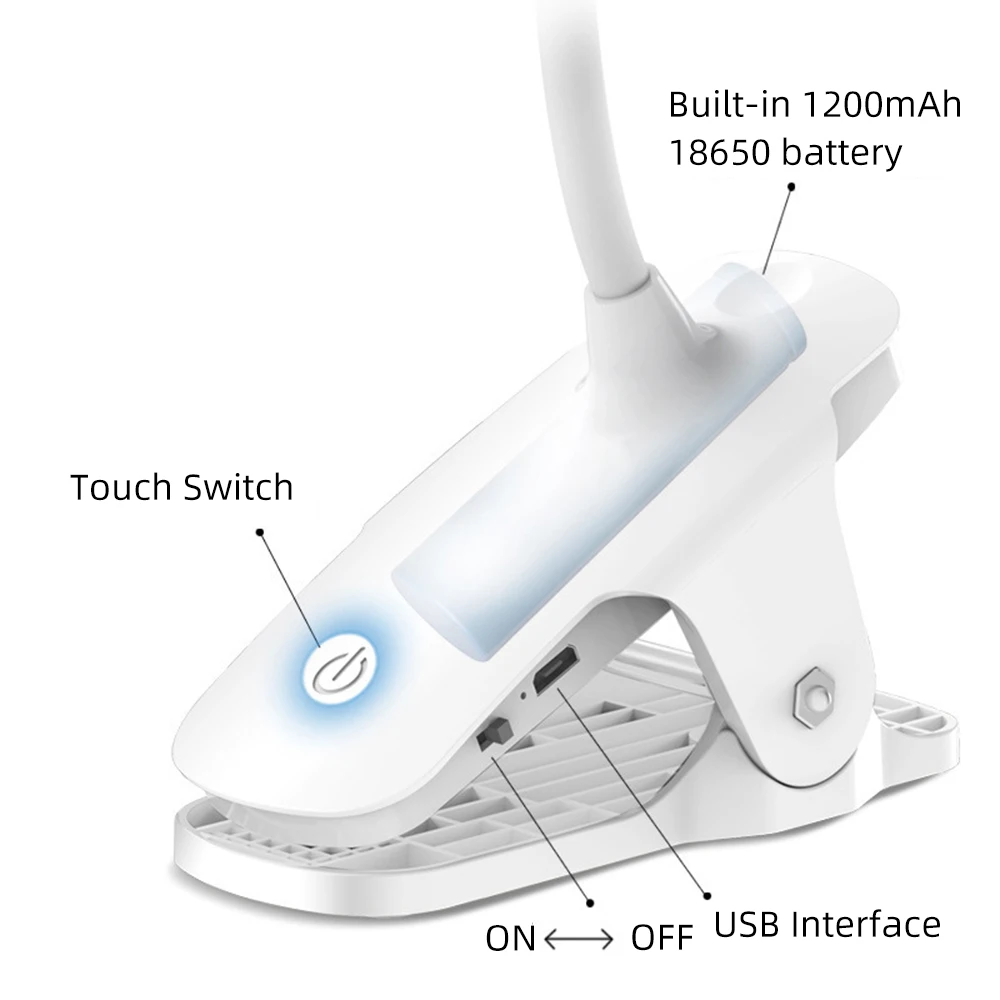 Светодиодный настольный светильник с сенсорным выключателем регулируемой