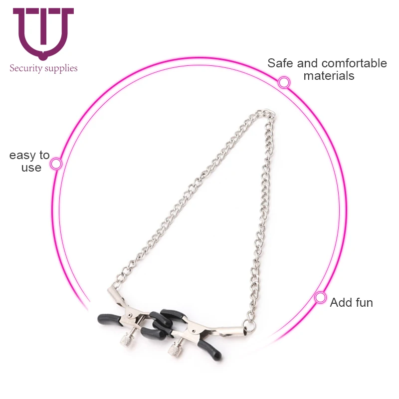 TIT металлический Ниппель зажим цепь 1 пара БДСМ Связывание продукт секс игрушка