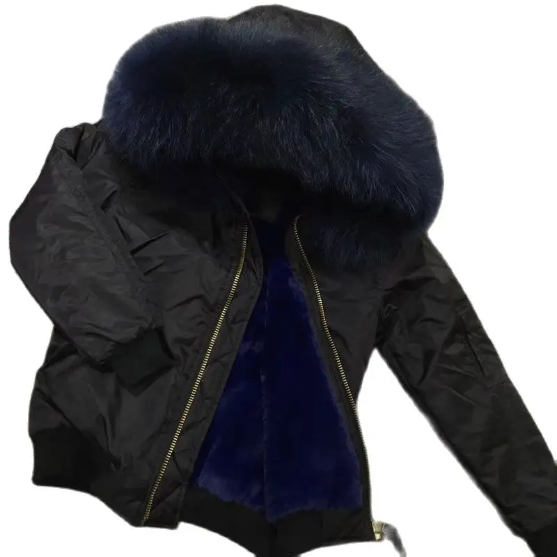 Deepblue меховая Водонепроницаемая тканевая летная куртка-бомбер Повседневная