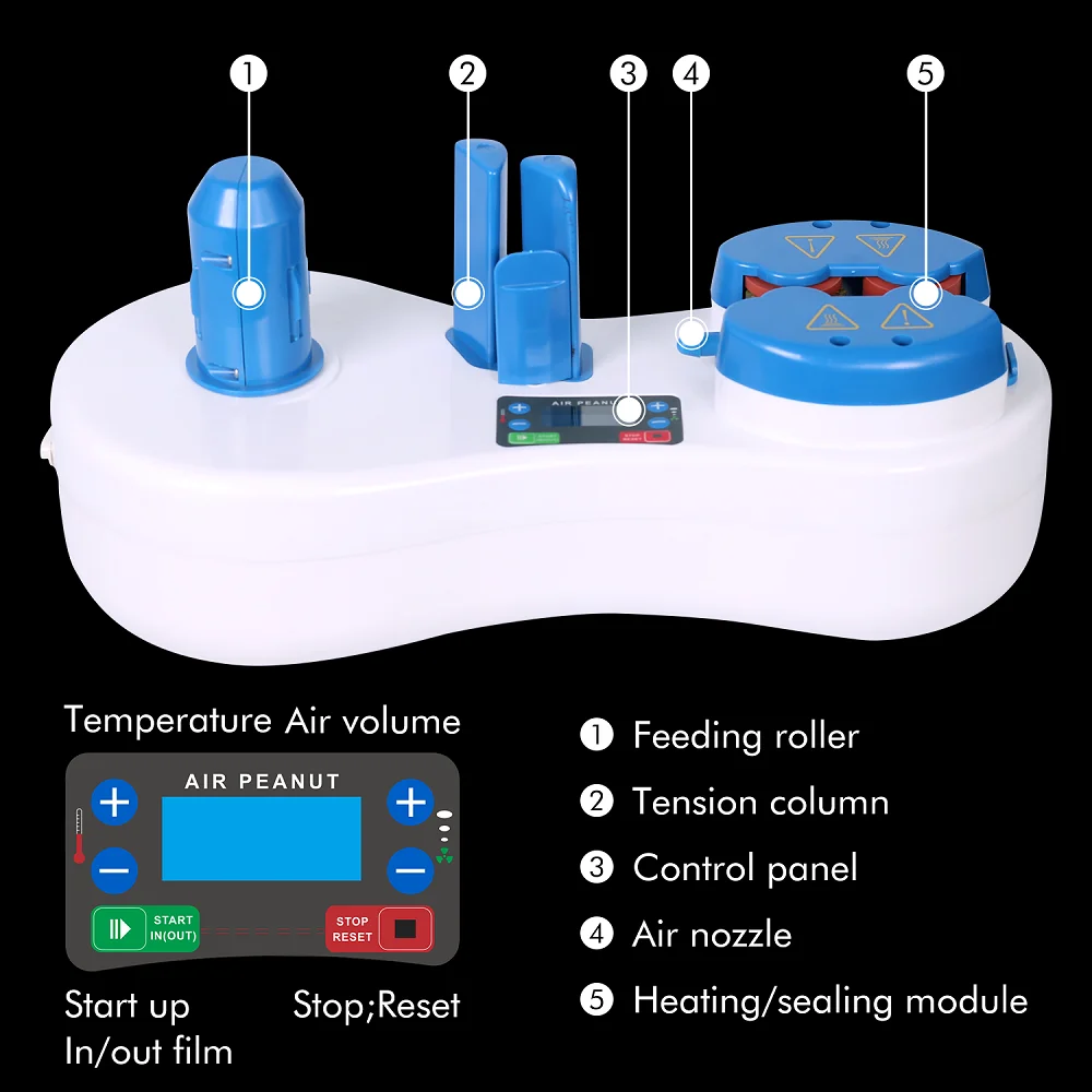 Генератор воздушно-пузырчатой пленки EA150B для защитной упаковки.