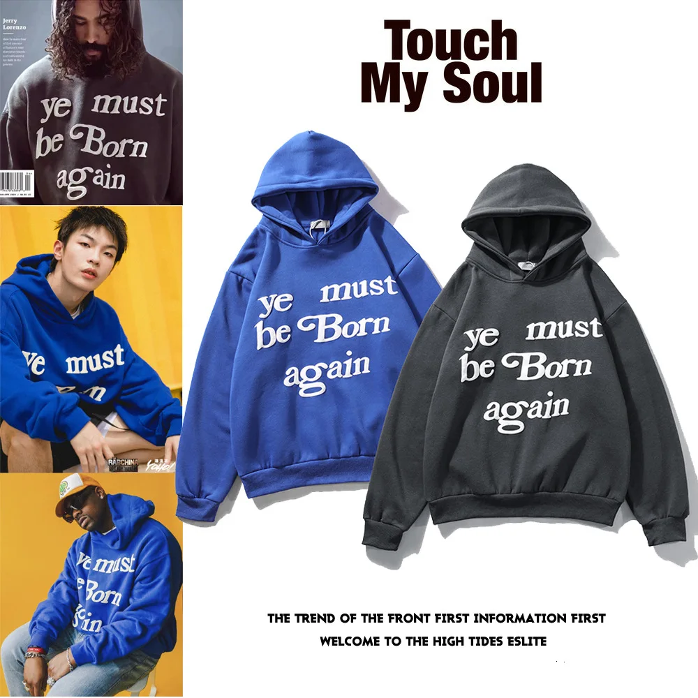 

Ye Must Be Born Again Hoodie CPFM XYZ KIDS SEE GHOSTS Hoodies Asian Size Kanye West Sweatshirts High Quality Pullovers