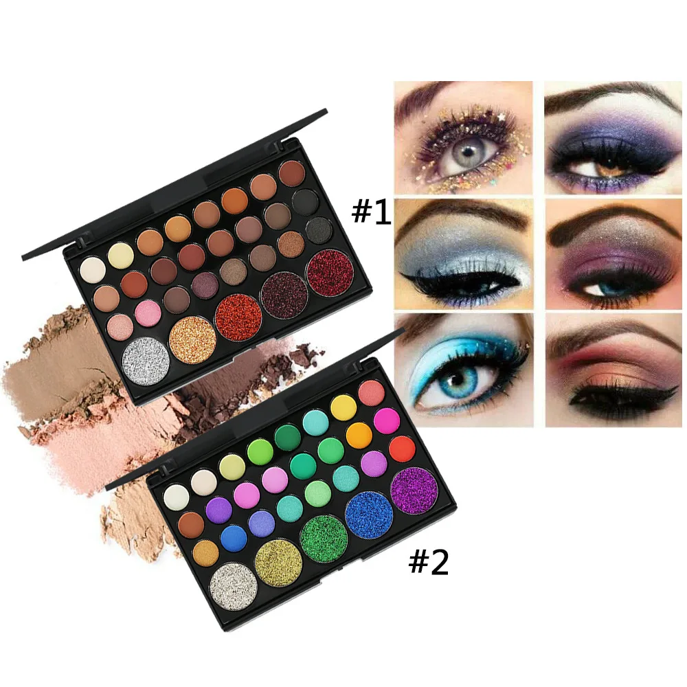 

2pcs/lot smallsize Eye Shadow Palette Makeup Set Colorful Artist Shimmer Glitter Matte Pigmented Powder Pressed Eyeshadow