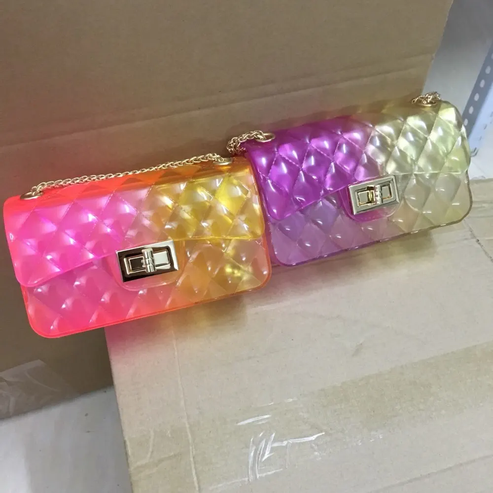 Прозрачная железная сумка ярких цветов дизайнерская дамская сумочка мессенджер