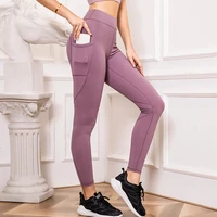 womens yoga leggings sexy high waist tummy control butt scrunch pocket push up seamless gym soft stretchy running workout pants