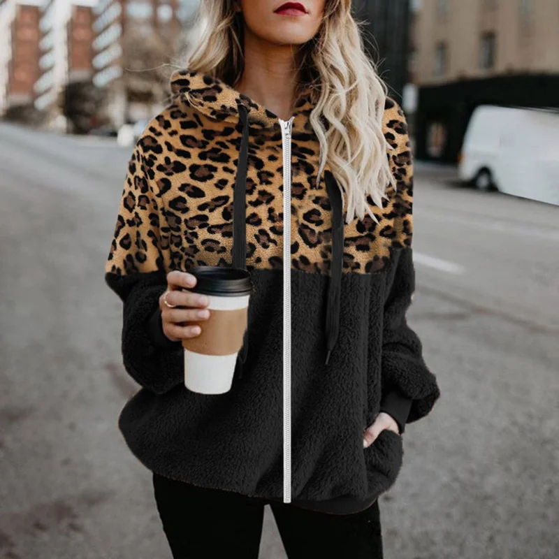 

Wool Hoodies Oversized Winter Warm Women Sweatshirt Harajuku Style Tops Coat Long Sleeve Hooded Fashion Hoodie Tops Streetwear