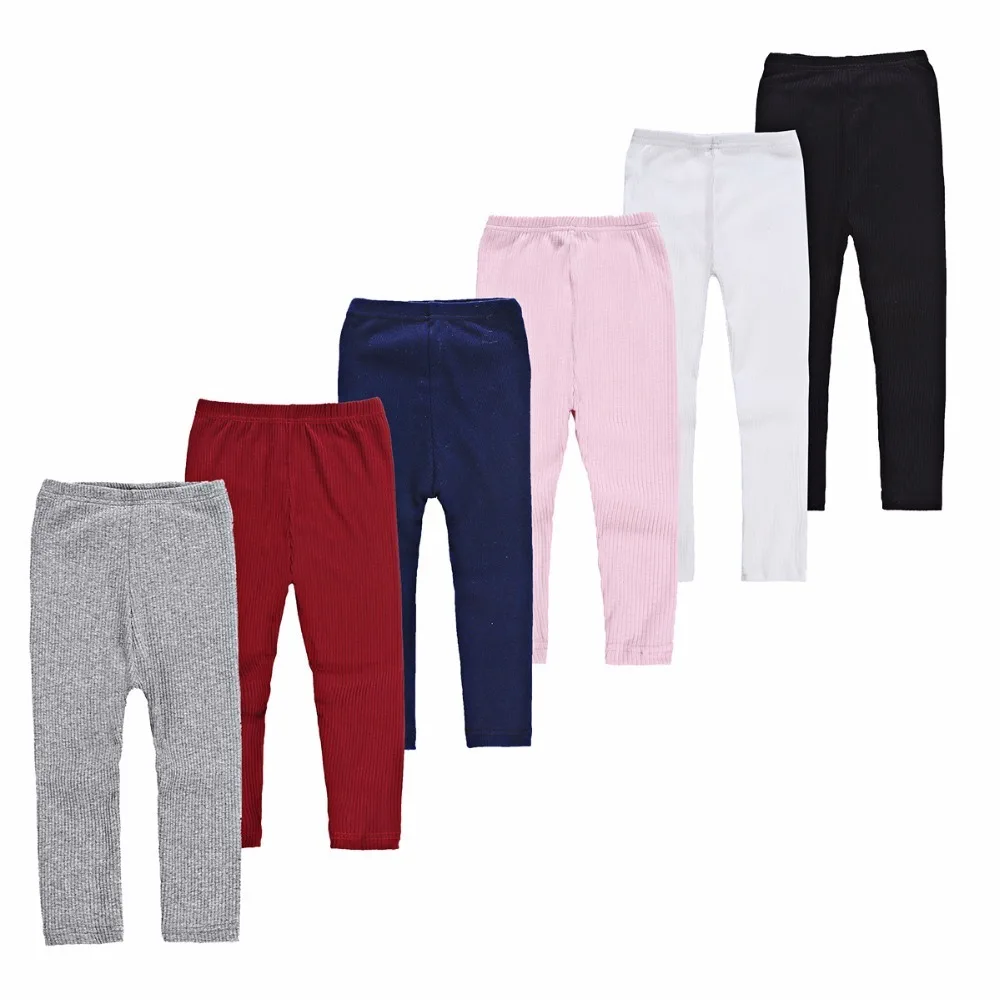 Леггинсы для девочек и мальчиков хлопковые облегающие штаны в полоску с высокой