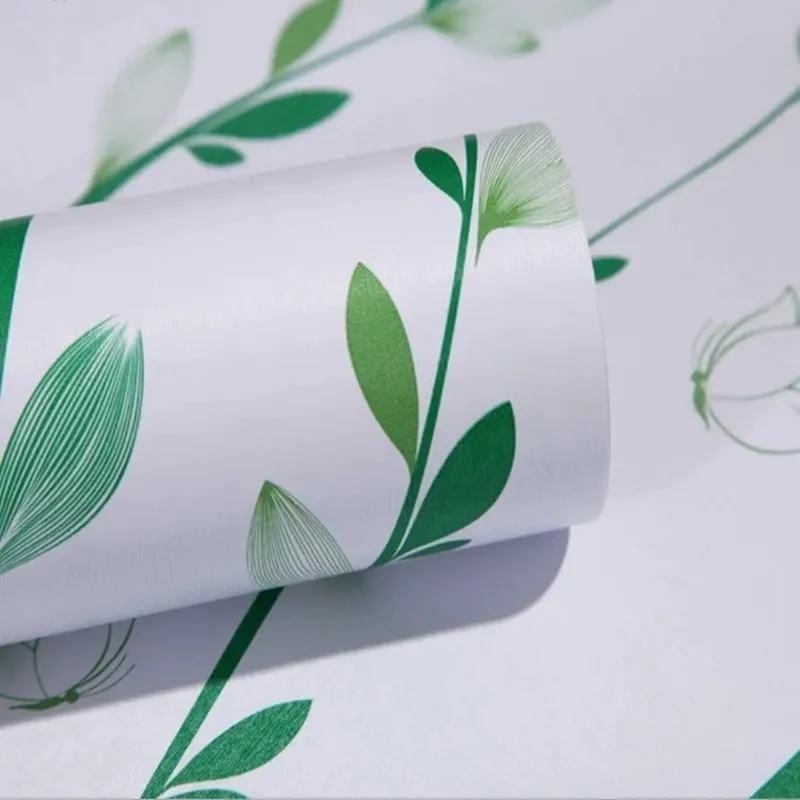 Декоративные самоклеящиеся обои из ПВХ Зеленый тростник Ивовый лист фоновая