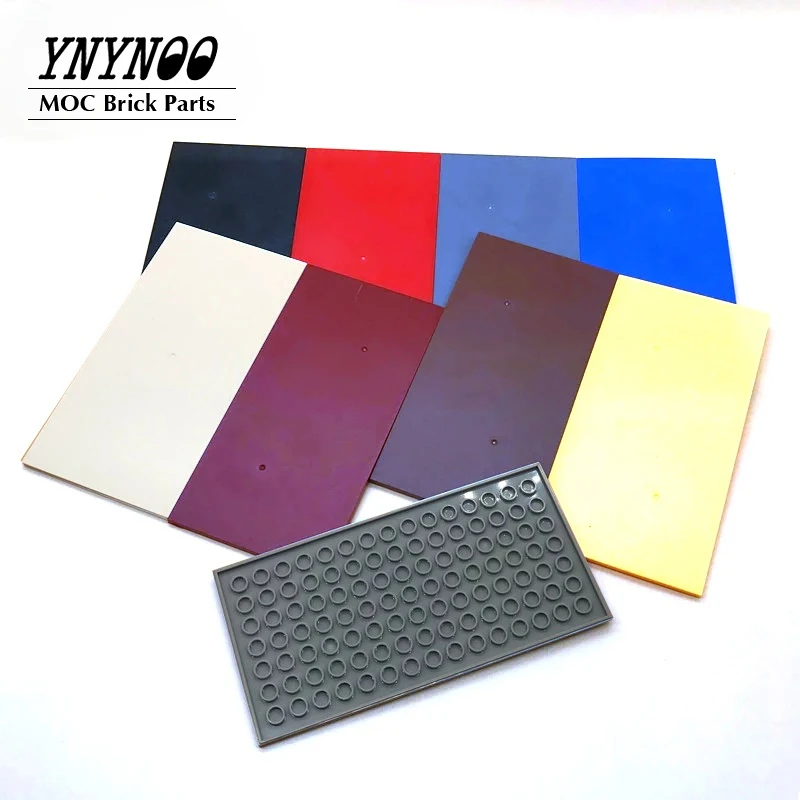 

1-2Pcs NEW Light Gray/Red/Black/Dark Gray MOC Tiles Glaze Parts Tile 8x16 with Bottom Tubes Building Blocks Bricks Parts DIY Toy
