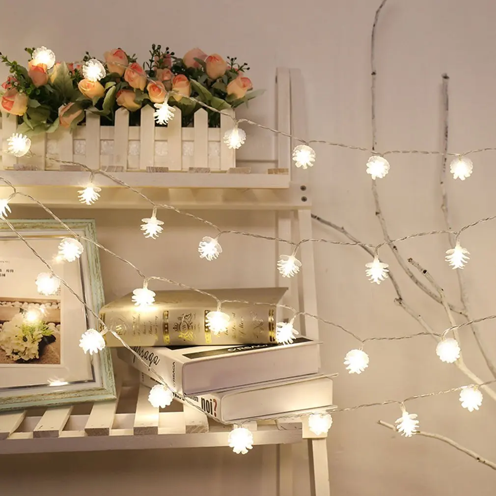 3 м 20 светодиодный фонарь сосновый конус светильник мигающий s метеоритный душ