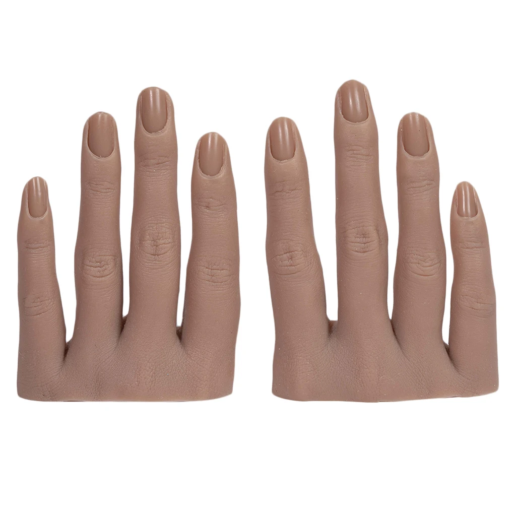 

Silicone Woman Nails Art Practice Training Fake Nails Display Hands