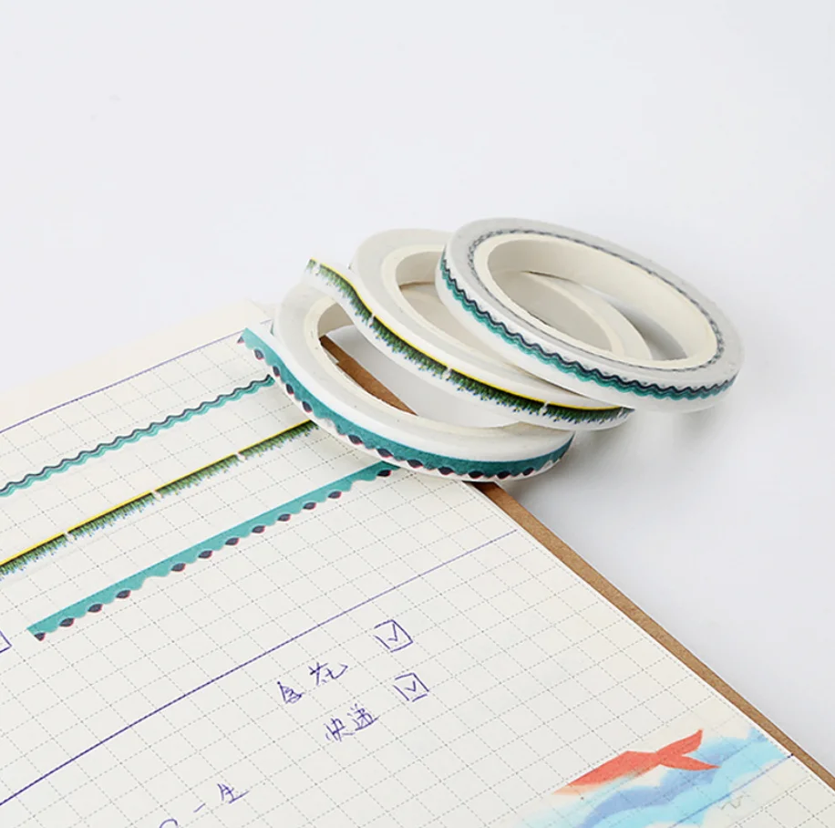2 шт. 5 мм * 7 м Различные Васи клейкие ленты маскирующая лента канцелярские Diy