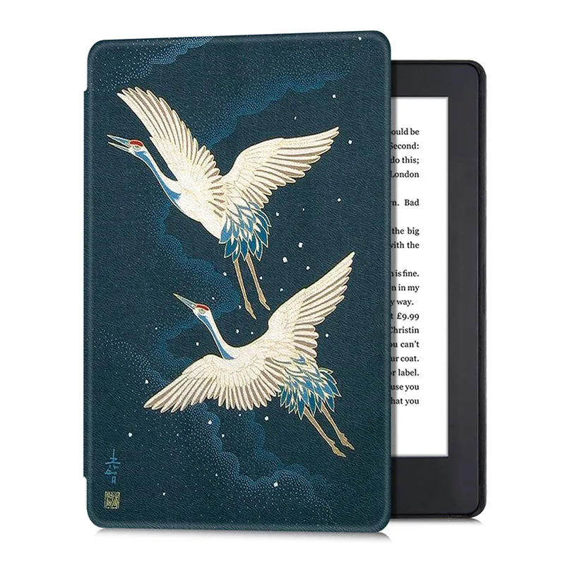 Flying Crane BOZHUORUI чехол для 6," Kobo Aura H2O Edition 2 электронные книги ридер-Модный Цветной Магнитный смарт-чехол с автоматическим выключением/пробуждением - Цвет: Flying Crane