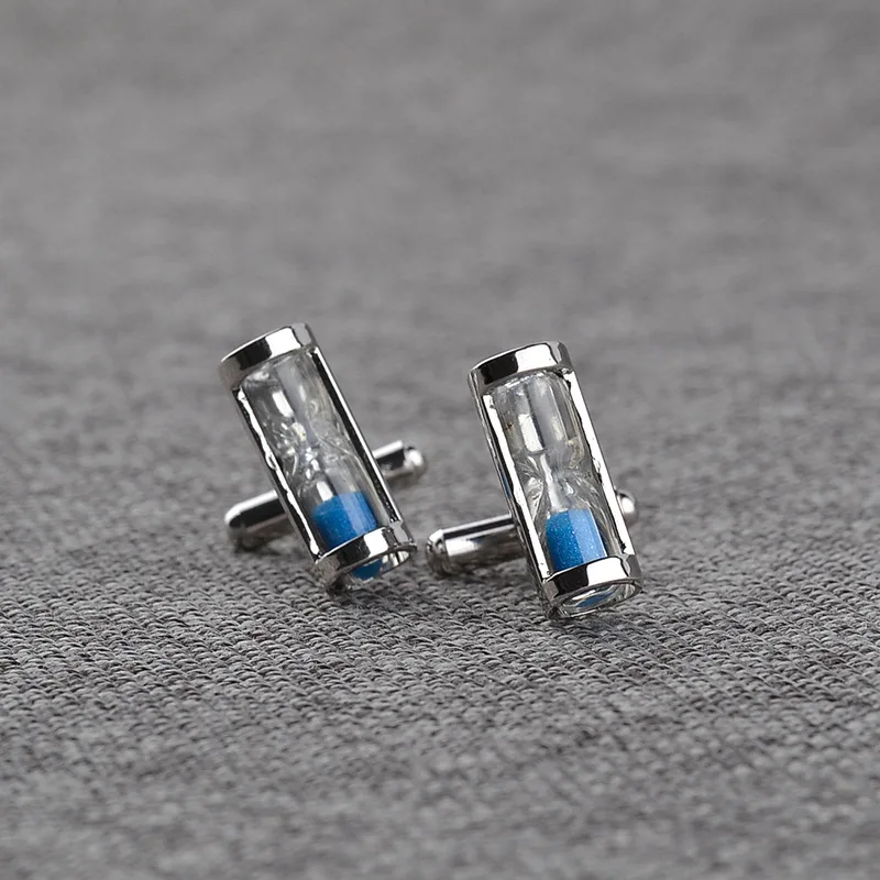 Трендовые 4 цвета запонки в форме песочных часов для мужской рубашки ювелирные