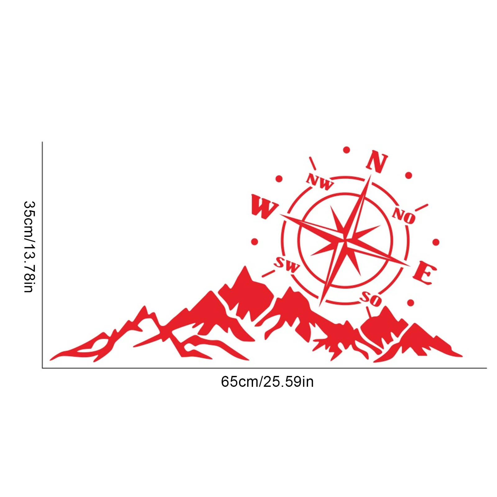 

Car Sticker Compass Tree Mountain Reflective Auto Decals Stickers Decorative Stickers For Off-road Vehicle Camping Vehicles