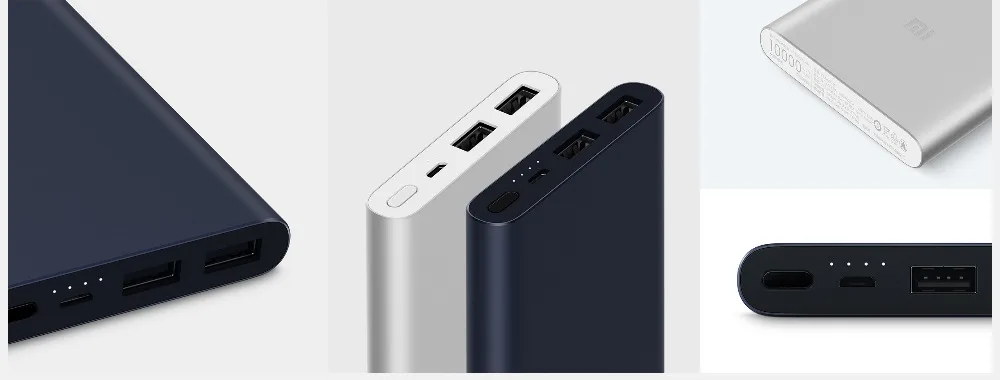 10000 мАч Xiaomi Mi внешний аккумулятор 2 внешних аккумулятора 15 Вт Быстрая Зарядка Внешний аккумулятор 10000 PLM09ZM с двойным USB выходом для телефона