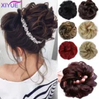 2 шт. эластичный шиньон, синтетические удлинители, кудрявый пучок, резинки для волос, пучок для волос, пучок, искусственные волосы, свадебные волосы для женщин