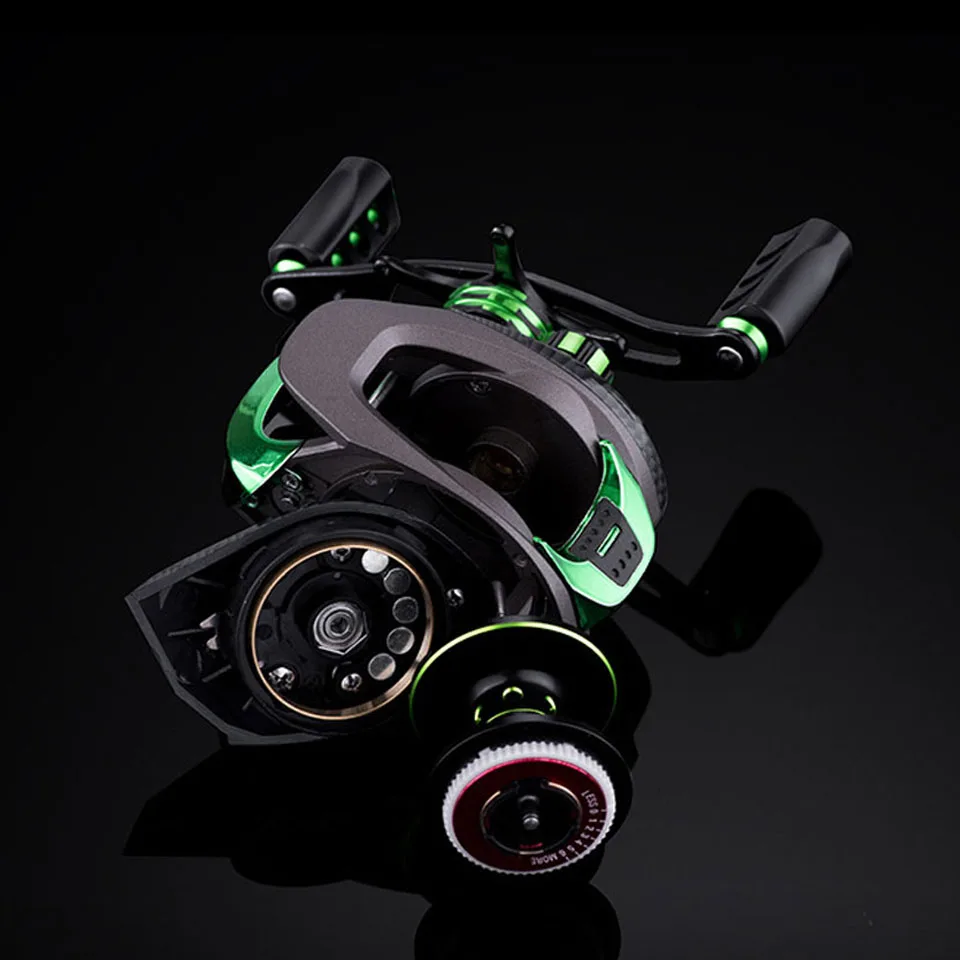 Двойной тормоз катушка для заброса приманки с магнитной системой максимальное