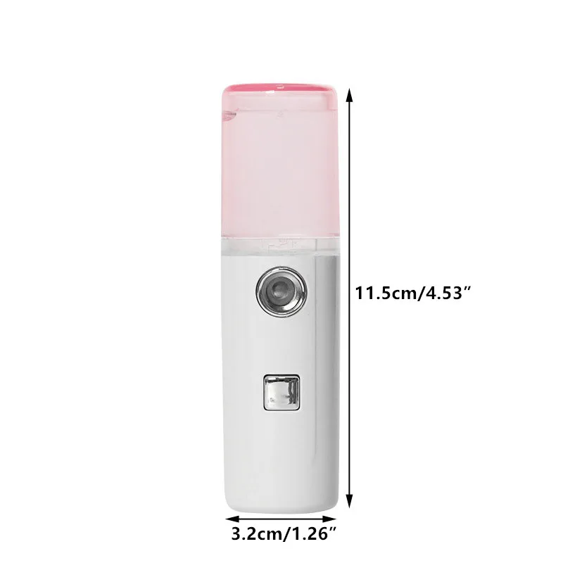 

Portable 30ml USB Air Humidifier Mini Rechargable Handheld Water Ultrasonic Nano Essential Milk Oil Diffuser Face Steamed Spray