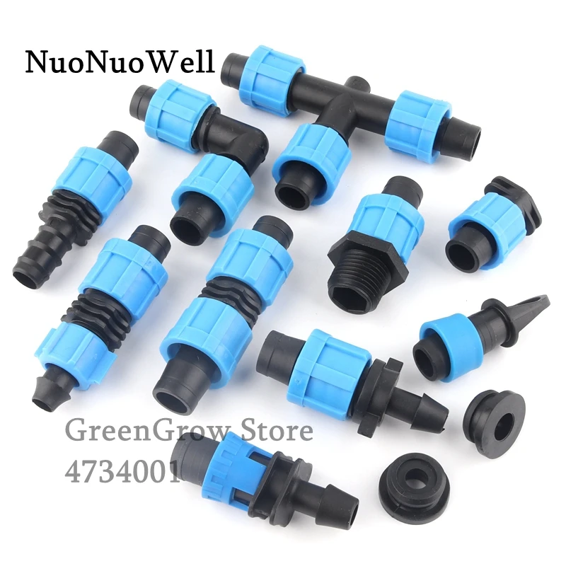 5pcs/lot 16mm Irrigation Drip Tape Connectors Agricultural Farm Water Saving Irrigation System Hose Joint Garden Water Connector