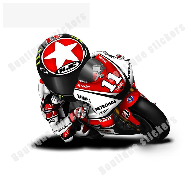 

Die-cutting Car Stickers Motorcycle Helmet Car Personality Car Stickers Q Version No. 11 of The Rider Waterproof Decal