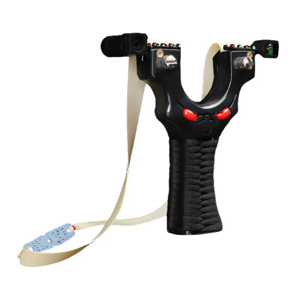 

High Precision Slingshot Catapult Hunting Outdoor Resin Laser Horizontal Aiming Slingshots Flat Rubber Band Sling Shot Catapult