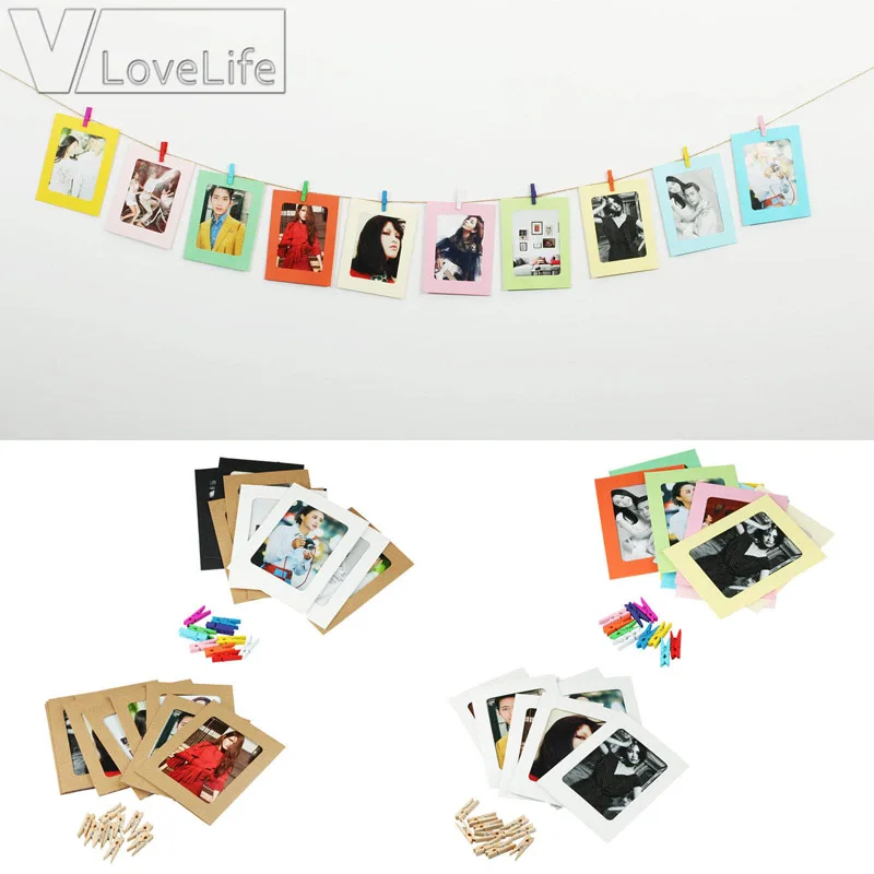 10 шт./компл. 6 дюймов фоторамка деревянный зажим для бумаги Сделай Сам держатель