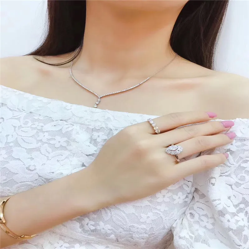 Настоящее 18 К Золотое бриллиантовое ожерелье 1.5ct для женщин можно выбрать