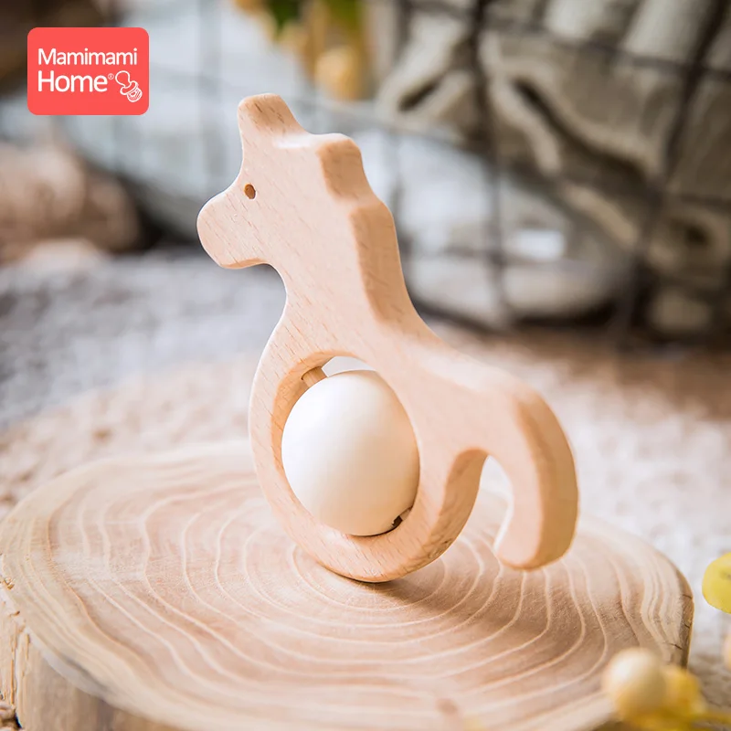 1 шт Детские деревянный Прорезыватель для зубов музыка погремушкой BPA бесплатно