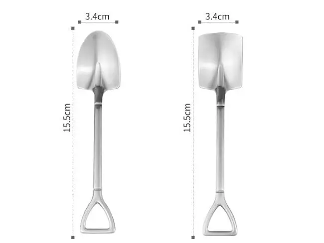 

4pcs/set Stainless Steel Catalpa Spoon Cute Small Shovel Spoon Fruit Cake Dessert Ice Cream Spoon Set Kitchen Tableware Set