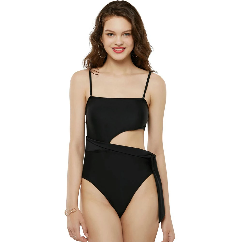 

Sexy Monokini 2021 Women Swimsuits Black Bodysuit Hollow Out Swimwear Female Bathing Suit Beachwear for Ladies