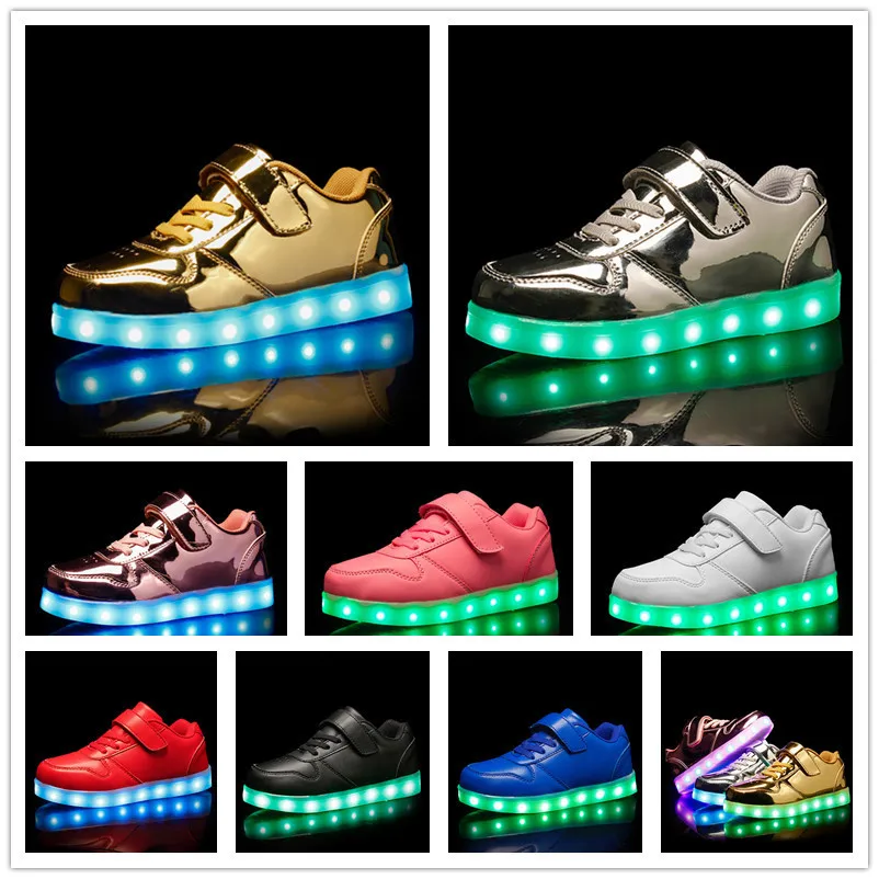JawayKids Led Shoes for Child USB chargering Light Up boys girls Glowing Christmas Sneakers | Детская одежда и обувь