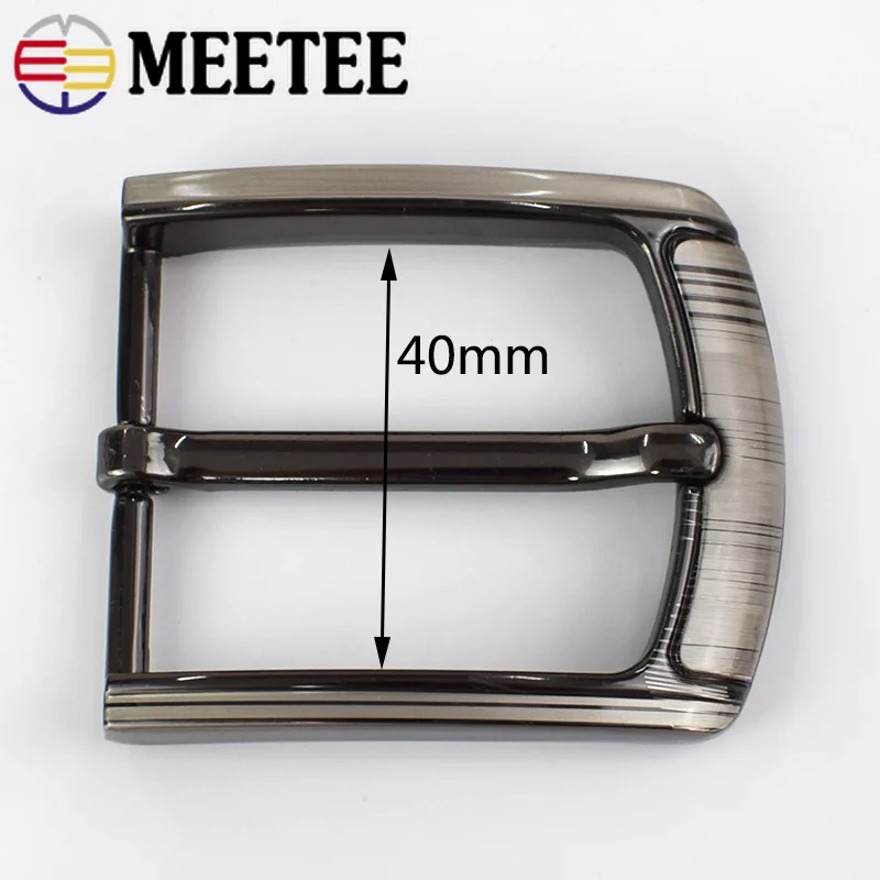 Meetee 1pc/2Pcs 40mm Belt Pin Buckles Men Metal Fashion Jeans Leather Buckle Head for 37-39mm Belts DIY Hardware Accessories | Дом и сад