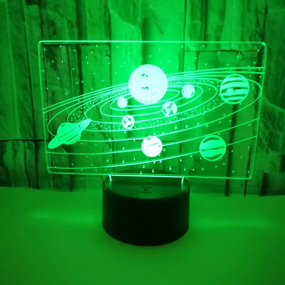 

3D LED Night Light Universe Solar System Planet with 7 Colors Light for Home Decoration Lamp Cosmos Amazing Visualization