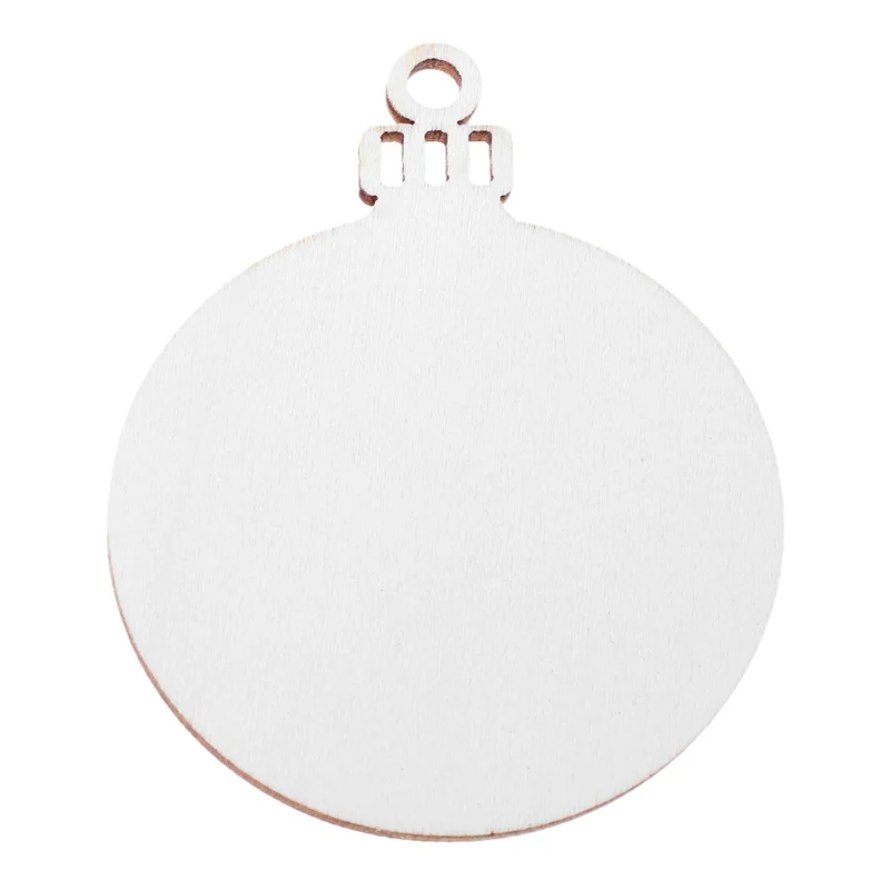 Лидер продаж 10 шт. деревянный круглый колокольчик подвесная Рождественская елка