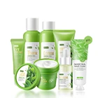 Набор для ухода за кожей с зеленым чаем, очищающее средство для лица, увлажняющий тоник для кожи, крем для лица против темных кругов, крем для глаз, товары для ухода за лицом