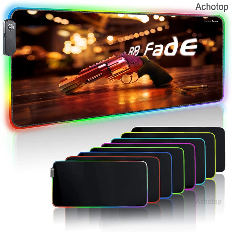 awp rgb gaming mouse pad large colorful luminous for pc computer laptop led light desk mat cs go gamer keyboard pad with backlit free global shipping