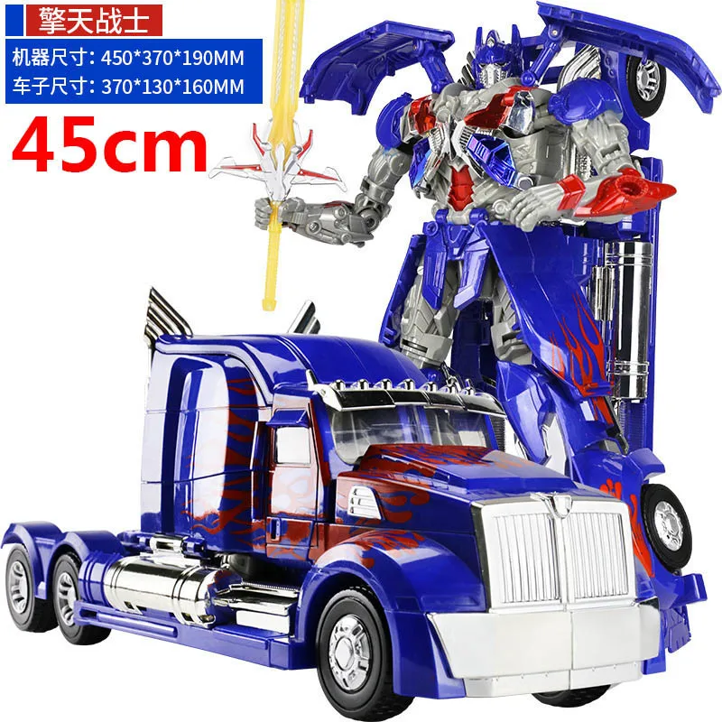 4 45 см роботы-трансформеры игрушки для автомобиля война Hornet боевой лопасти Optimus Prime фильм 4 издание модель классические подарки игрушки для мальчиков - Цвет: 4