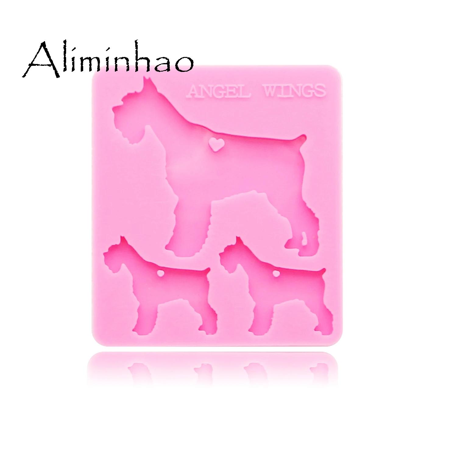 DY0165 блестящие силиконовые формы для семьи собак сделай сам эпоксидная форма