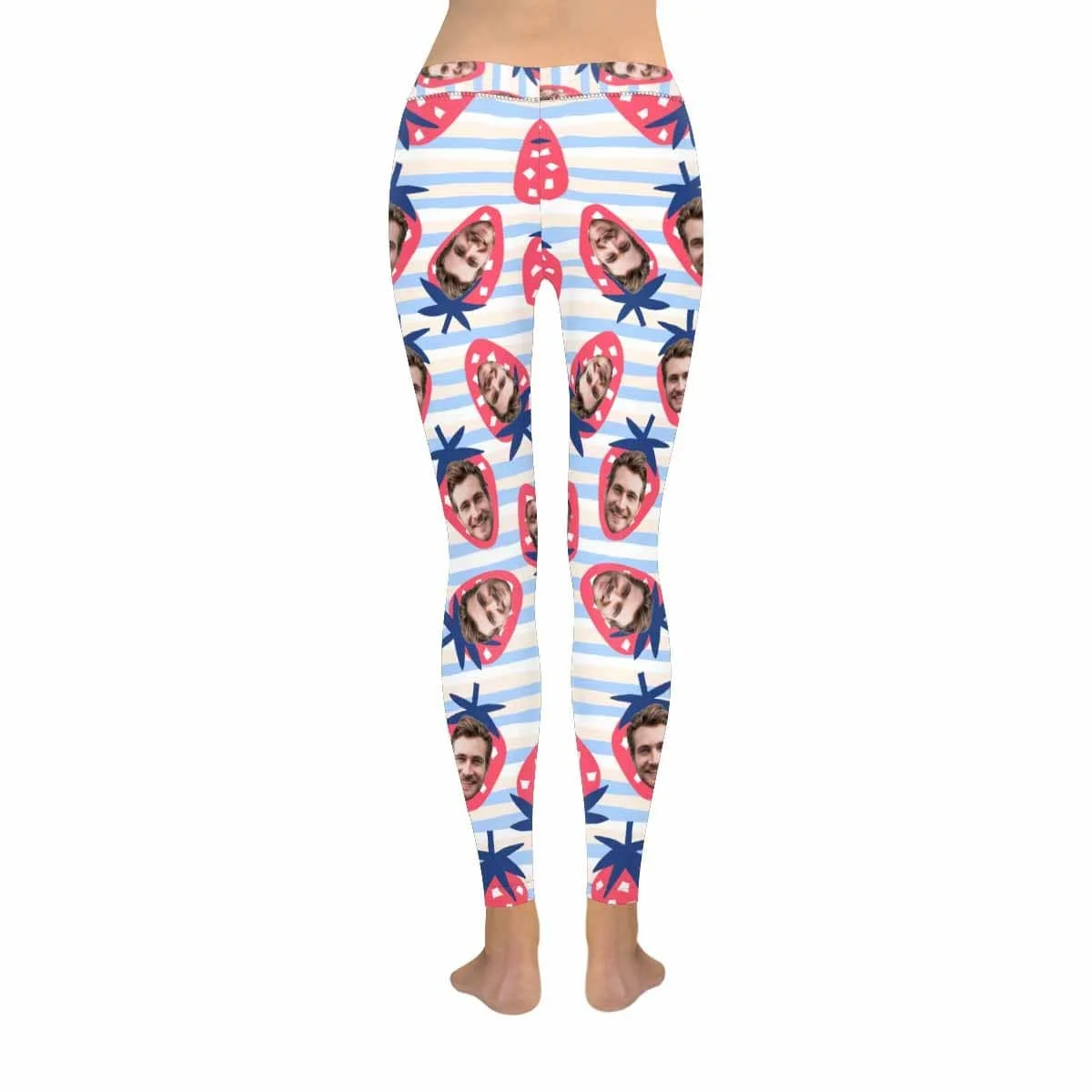 

Custom Face Strawberry Low Rise Leggings