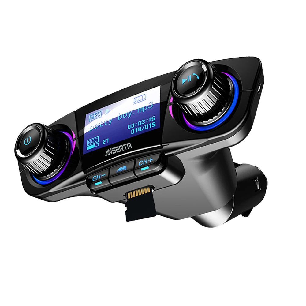 Беспроводной FM передатчик Bluetooth 5 0 модулятор громкой связи автомобильный