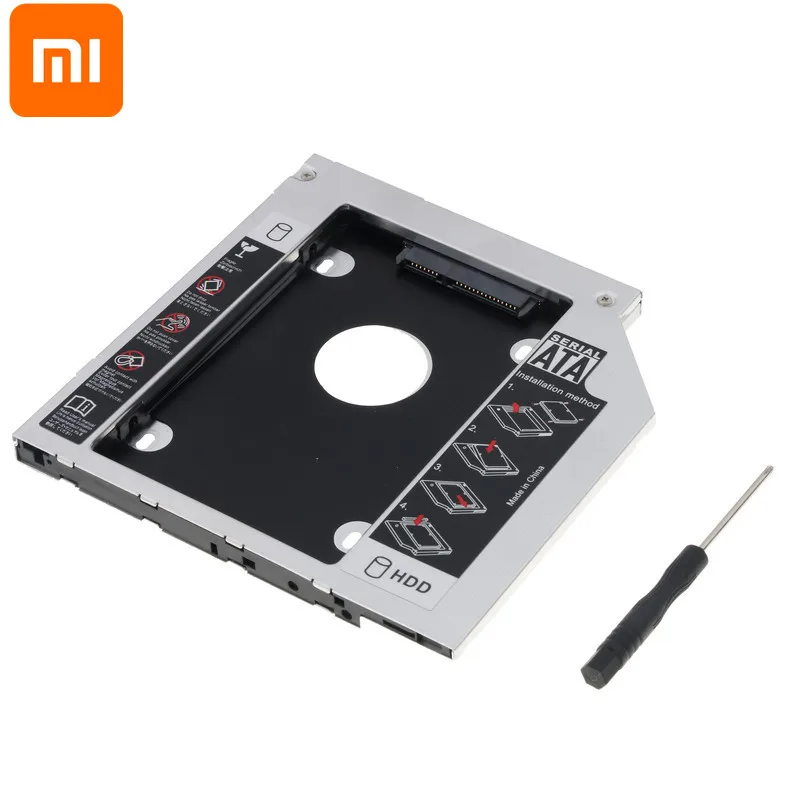

Новинка Xiaomi 12,7 мм 9,5 мм алюминиевый переходник для второго жесткого диска SATA 3,0 Optibay 9,5 мм 2,5 дюйма SSD DVD адаптер Жесткий