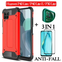 armor silicone case huawei p40 lite hard phone case huavei p 40 lite p30 full cover p40 lite shockproof back case