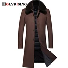 Для мужчин Шерстяное пальто большой меховой воротник защитит вашего малыша холодной зимой пальто подкладка 90% пуховое пальто M-5XL зимние Для мужчин ветровка верхняя одежда Для мужчин s куртки 19457