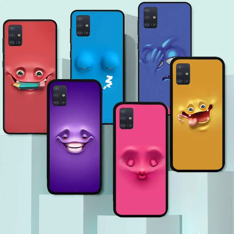 

3D funny face Phone Case For Xiaomi Mi11 Mi10 Mi9 Mi8 Mi6 5x 6x Note10 3 2 Pro MAX Plus 10t Lite Fundas Cover