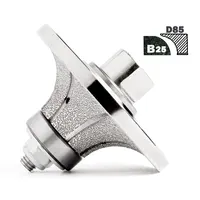 Diamond Hand Profiler B Type Shape Vaccum Brazed Profile Wheel Metal Cover Router Bit for Marble Granite B25 D85 M14 & 5/8-11