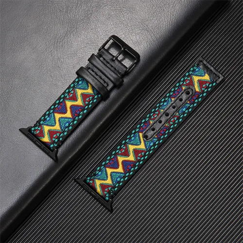 5 Нейлон+ натуральная кожа ремешок для apple watch, ремешок 42 мм, 38 мм, версия apple watch 5/4 44 мм 40 мм, для iwatch, версия 3, 2, 1 браслет аксессуары - Цвет ремешка: 5
